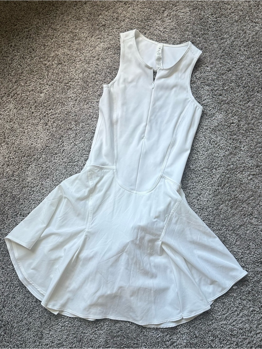 lululemon athletica White Sleeveless Fit-and-Flare Mini Dress
